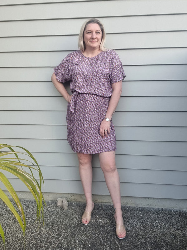 Evelyn Dress - Lavendar Floral