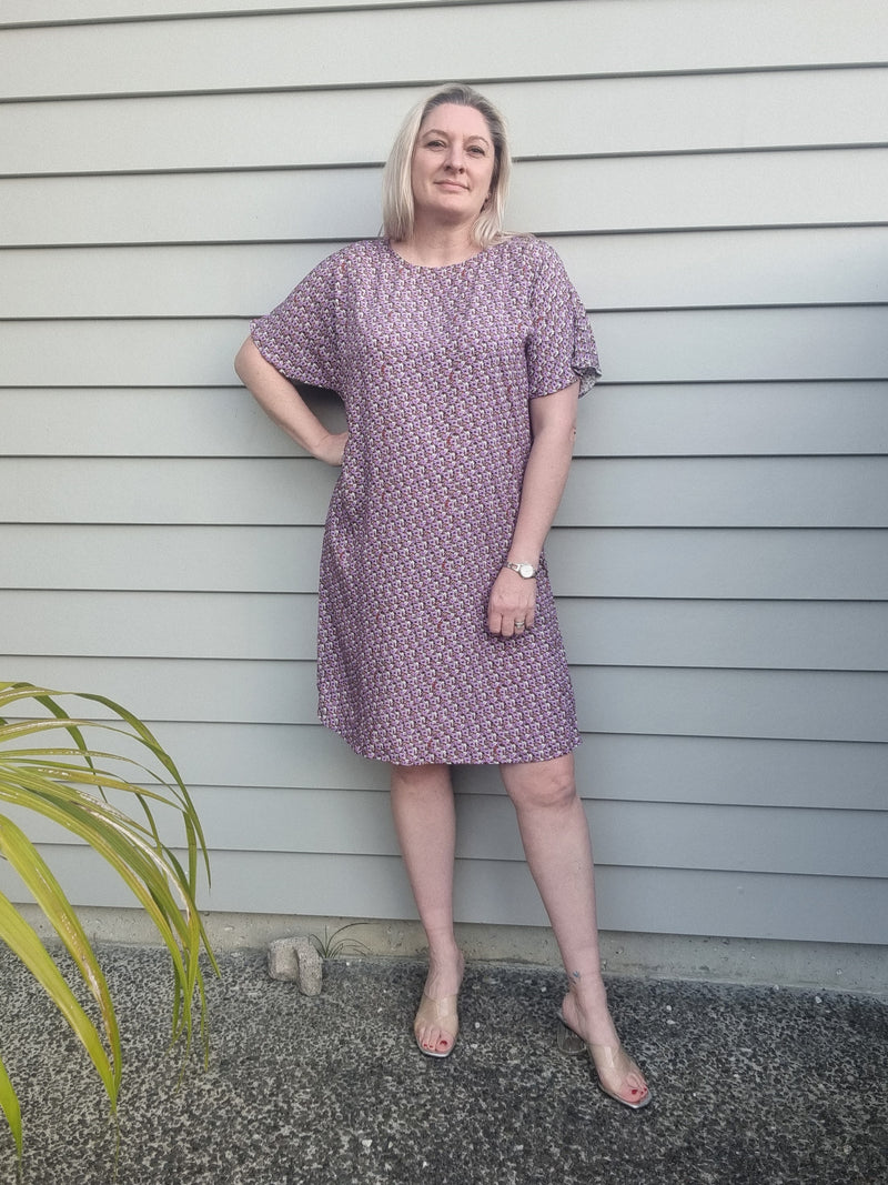 Evelyn Dress - Lavendar Floral