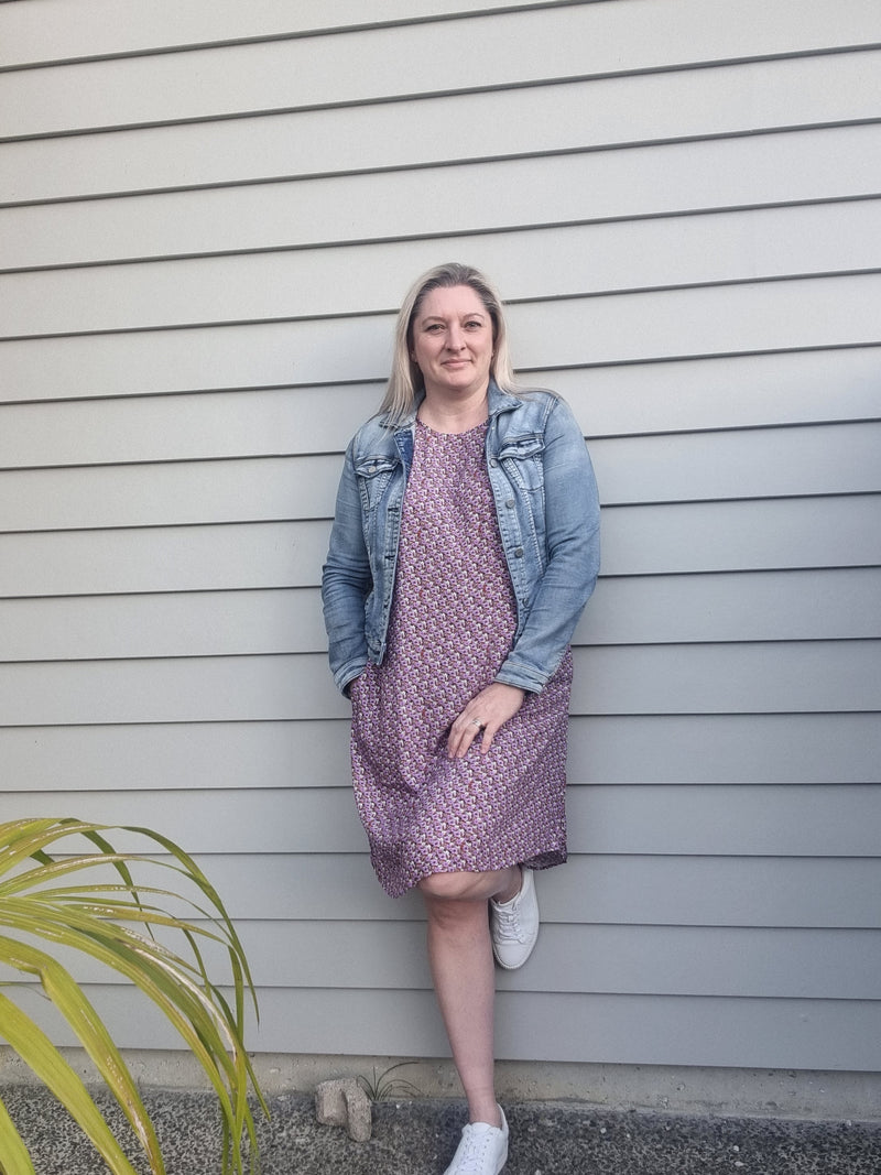 Evelyn Dress - Lavendar Floral