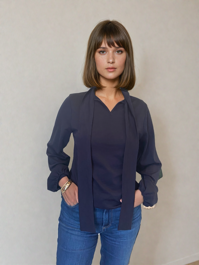 Merino Uppsala Top, Navy