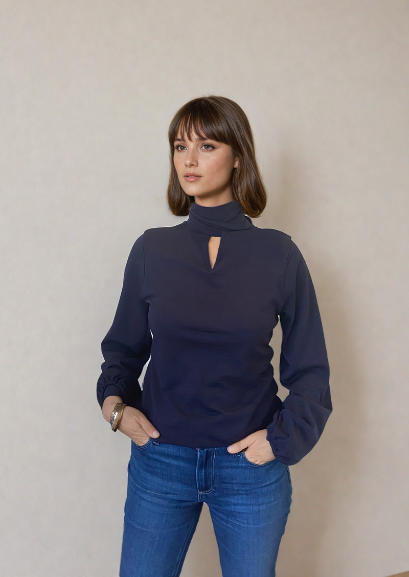 Merino Uppsala Top, Navy