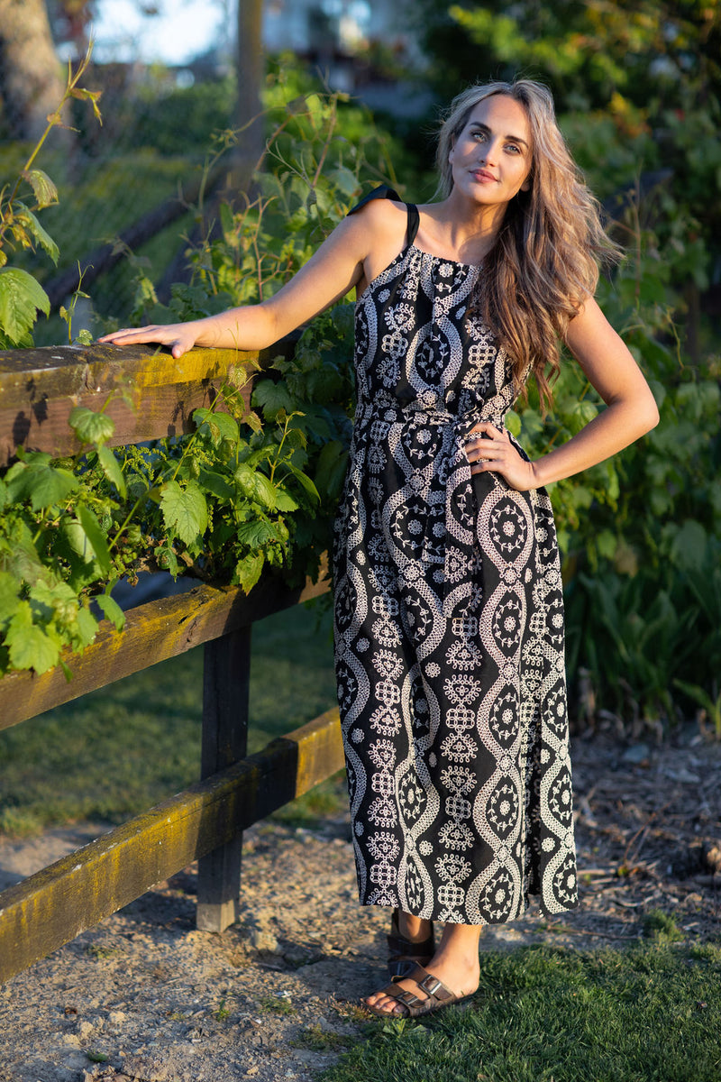 Embroidered Cotton Maxi Dress