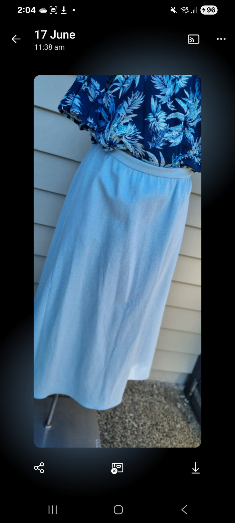 Molly Skirt - Blue light denim cotton
