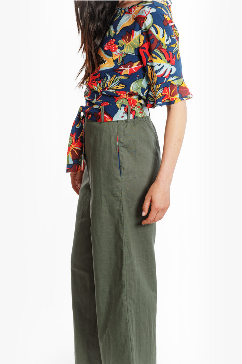The Perfect Linen Pant - Moss