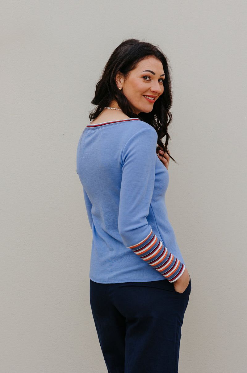 Alma Merino Top - Blue